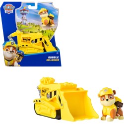 Paw Patrol, Bulldozer di Rubble, Veicolo e Personaggio Rubble, Giochi Bambini, 3+ anni