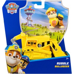 Paw Patrol, Bulldozer di Rubble, Veicolo e Personaggio Rubble, Giochi Bambini, 3+ anni