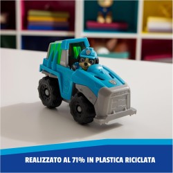 Paw Patrol, veicolo di salvataggio dinosauri di Rex, veicolo giocattolo con action figure da collezione, dai 3 anni in su