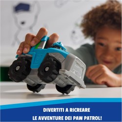 Paw Patrol, veicolo di salvataggio dinosauri di Rex, veicolo giocattolo con action figure da collezione, dai 3 anni in su
