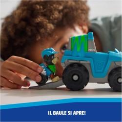 Paw Patrol, veicolo di salvataggio dinosauri di Rex, veicolo giocattolo con action figure da collezione, dai 3 anni in su