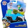 Paw Patrol, veicolo di salvataggio dinosauri di Rex, veicolo giocattolo con action figure da collezione, dai 3 anni in su
