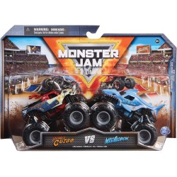 Monster Jam - Originale confezione da due con autentici monster truck in scala 1:64, modelli assortiti
