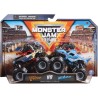 Monster Jam - Originale confezione da due con autentici monster truck in scala 1:64, modelli assortiti