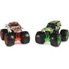 Monster Jam - Originale confezione da due con autentici monster truck in scala 1:64, modelli assortiti
