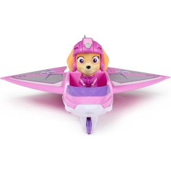 PAW Patrol Air Rescue, Jet Aereo con Personaggio Skye da Collezione, con Gancio Retrattile, Cesta di Salvataggio e Coniglietto,