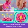 Kinetic Sand SquishBlossom, Fiore Che Sboccia, Set con 227 g di Sabbia Giallo e Rosa Neon, Vaso e Formine Incluse, Giocattolo C