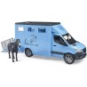 BRUDER 02674 - Mercedes Benz Sprinter trasporto animali con 1 cavallo, cortile per cavalli, fattoria