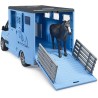 BRUDER 02674 - Mercedes Benz Sprinter trasporto animali con 1 cavallo, cortile per cavalli, fattoria