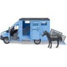 BRUDER 02674 - Mercedes Benz Sprinter trasporto animali con 1 cavallo, cortile per cavalli, fattoria