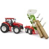 BRUDER 03453 - Trattore Roadmax con rimorchio di spedizione e 3 tronchi - Veicoli, silvicoltura, fattoria, trasporto di legname