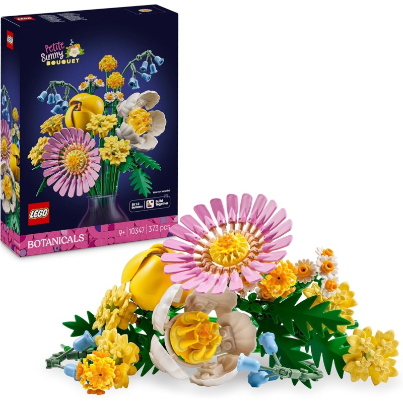 LEGO 10347 Botanicals Bouquet di Fiori Estivi con Campanule, Rosa, Tulipano e Altri Fiori Finti - Decorazione Floreale di Casa 