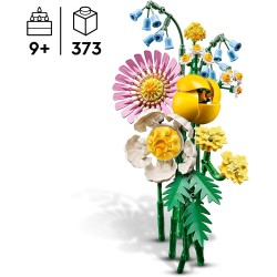 LEGO 10347 Botanicals Bouquet di Fiori Estivi con Campanule, Rosa, Tulipano e Altri Fiori Finti - Decorazione Floreale di Casa 