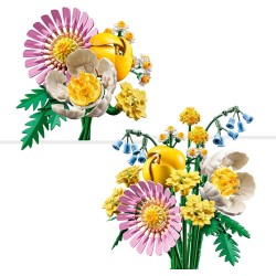 LEGO 10347 Botanicals Bouquet di Fiori Estivi con Campanule, Rosa, Tulipano e Altri Fiori Finti - Decorazione Floreale di Casa 