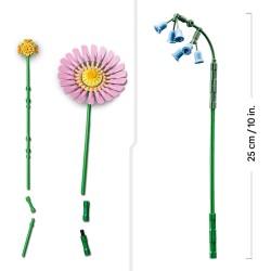 LEGO 10347 Botanicals Bouquet di Fiori Estivi con Campanule, Rosa, Tulipano e Altri Fiori Finti - Decorazione Floreale di Casa 