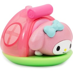 Hello Kitty - Statuetta Da Collezione Alta 4 Cm Con Tenda Che si Illumina, Serie Rainbow Tent, Modello Casuale, Per Bambini Dai