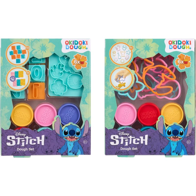 Disney Stitch - Set di plastilina per bambini, con numeri - 2 varianti, 1 pezzo casuale