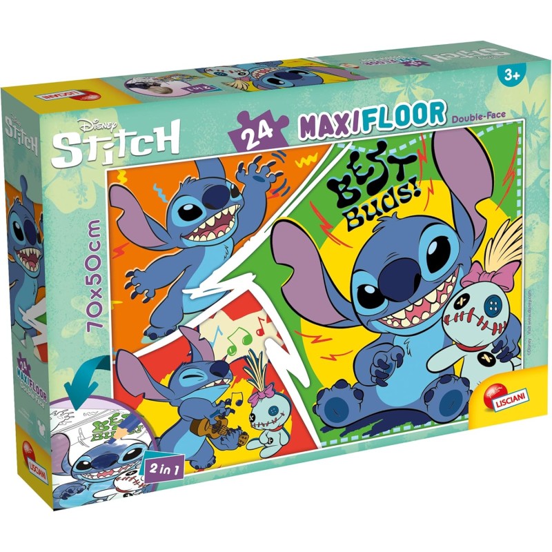 Lisciani Giochi - Disney puzzle df maxi floor 24 pz. Lilo & Stitch, 109760