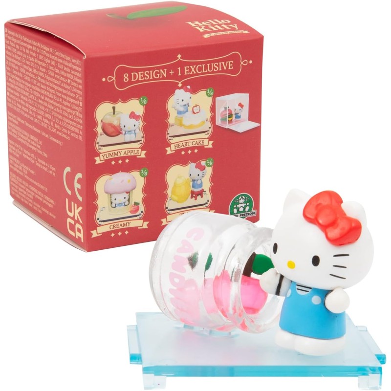 Giochi Preziosi - Hello Kitty - Blind Box Serie Mela, 1 Figura Pop a Sorpresa su 9, Unboxing ed Arrivo Casuale, Mini Box Traspa