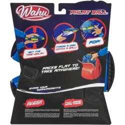 Wahu - Phlat Ball, Colore singolo Blu, Lancia un Disco e Prendi una Palla, Gioco da Esterni, Fresbee per l Aperto