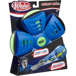 Wahu - Phlat Ball, Colore singolo Blu, Lancia un Disco e Prendi una Palla, Gioco da Esterni, Fresbee per l Aperto