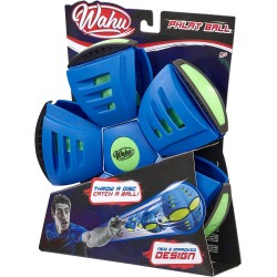 Wahu - Phlat Ball, Colore singolo Blu, Lancia un Disco e Prendi una Palla, Gioco da Esterni, Fresbee per l Aperto