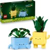 LEGO 10349 Botanicals Piantine Felici Giocattolo - Kit di Arti e Mestieri per Bambine con 2 Piante Artificiali, 2 Vasi di Fiori