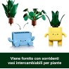 LEGO 10349 Botanicals Piantine Felici Giocattolo - Kit di Arti e Mestieri per Bambine con 2 Piante Artificiali, 2 Vasi di Fiori
