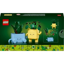 LEGO 10349 Botanicals Piantine Felici Giocattolo - Kit di Arti e Mestieri per Bambine con 2 Piante Artificiali, 2 Vasi di Fiori