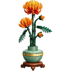 LEGO 10368 Botanicals Crisantemo - Fiore Finto Artificiale da Costruire, Decorazione Floreale per Casa, Hobby Creativo per Adul