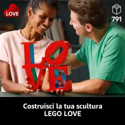 LEGO 31214 Art LOVE, Modellino da Costruire Iconica Scultura Pop di Robert Indiana, Hobby Creativo per Adulti, Kit Modellismo d