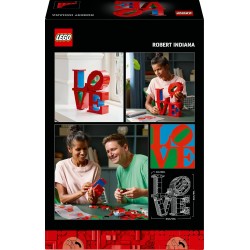 LEGO 31214 Art LOVE, Modellino da Costruire Iconica Scultura Pop di Robert Indiana, Hobby Creativo per Adulti, Kit Modellismo d