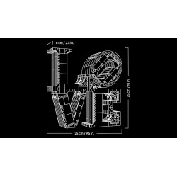 LEGO 31214 Art LOVE, Modellino da Costruire Iconica Scultura Pop di Robert Indiana, Hobby Creativo per Adulti, Kit Modellismo d