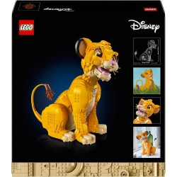 LEGO 43247 ǀ Disney Giovane Simba, Re Leone, Modellino da Costruire per Adulti con Figura di Animale Mobile, Hobby Creativo da 