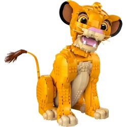 LEGO 43247 ǀ Disney Giovane Simba, Re Leone, Modellino da Costruire per Adulti con Figura di Animale Mobile, Hobby Creativo da 