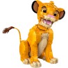 LEGO 43247 ǀ Disney Giovane Simba, Re Leone, Modellino da Costruire per Adulti con Figura di Animale Mobile, Hobby Creativo da 