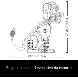 LEGO 43247 ǀ Disney Giovane Simba, Re Leone, Modellino da Costruire per Adulti con Figura di Animale Mobile, Hobby Creativo da 