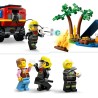 LEGO 60412 City Fuoristrada Antincendio e Gommone di Salvataggio, Camion dei Pompieri, Rimorchio per Barca, 2 Minifigure Vigili