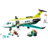 LEGO 60465 City Aereo Ambulanza di Emergenza - Aeroplano Giocattolo Medico, con 4 Minifigure Inclusi un Medico e un Pilota, Gat