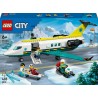 LEGO 60465 City Aereo Ambulanza di Emergenza - Aeroplano Giocattolo Medico, con 4 Minifigure Inclusi un Medico e un Pilota, Gat