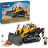 LEGO 60466 City Bulldozer Giallo Giocattolo - Set con Veicolo da Cantiere per Costruzioni di Grandi Dimensioni - 3 Minifigure, 