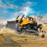 LEGO 60466 City Bulldozer Giallo Giocattolo - Set con Veicolo da Cantiere per Costruzioni di Grandi Dimensioni - 3 Minifigure, 