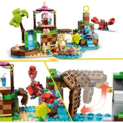 LEGO 76992 Sonic the Hedgehog L’Isola del Soccorso Animale di Amy, Giocattolo da Costruire con 6 Personaggi Incluse le figure d