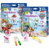 CRAYOLA - Washimals Paw Patrol, Set Attività con 2 Cuccioli, 3 Pennarelli Lavabili e Spazzolina, Gioco e Regalo per Bambini, da