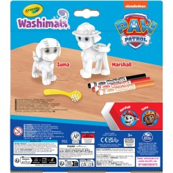 CRAYOLA - Washimals Paw Patrol, Set Attività con 2 Cuccioli, 3 Pennarelli Lavabili e Spazzolina, Gioco e Regalo per Bambini, da