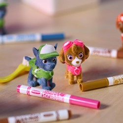 CRAYOLA - Washimals Paw Patrol, Set Attività con 2 Cuccioli, 3 Pennarelli Lavabili e Spazzolina, Gioco e Regalo per Bambini, da