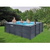 INTEX - PISCINA GRAPHITE GRAY PANEL 400X300X124h RETTANGOLARE 26396