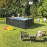 INTEX - PISCINA GRAPHITE GRAY PANEL 400X300X124h RETTANGOLARE 26396