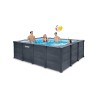 INTEX - PISCINA GRAPHITE GRAY PANEL 400X300X124h RETTANGOLARE 26396