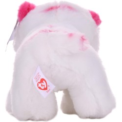 TY Beanie Babies-Cucciolo di Tigre-Tabor-Bianco Tigrotto con occhioni Rosa Glitter-Il Peluche con Gli Occhi scintillanti-15 Cm-